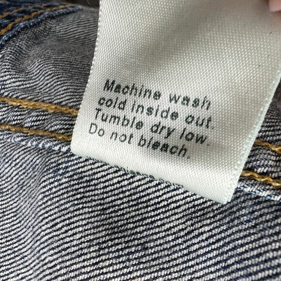 AG JEANS Blue Medium Wash Cotton Blend The Robyn Slim Denim Jean Jacket Size XS - Picture 9 of 11